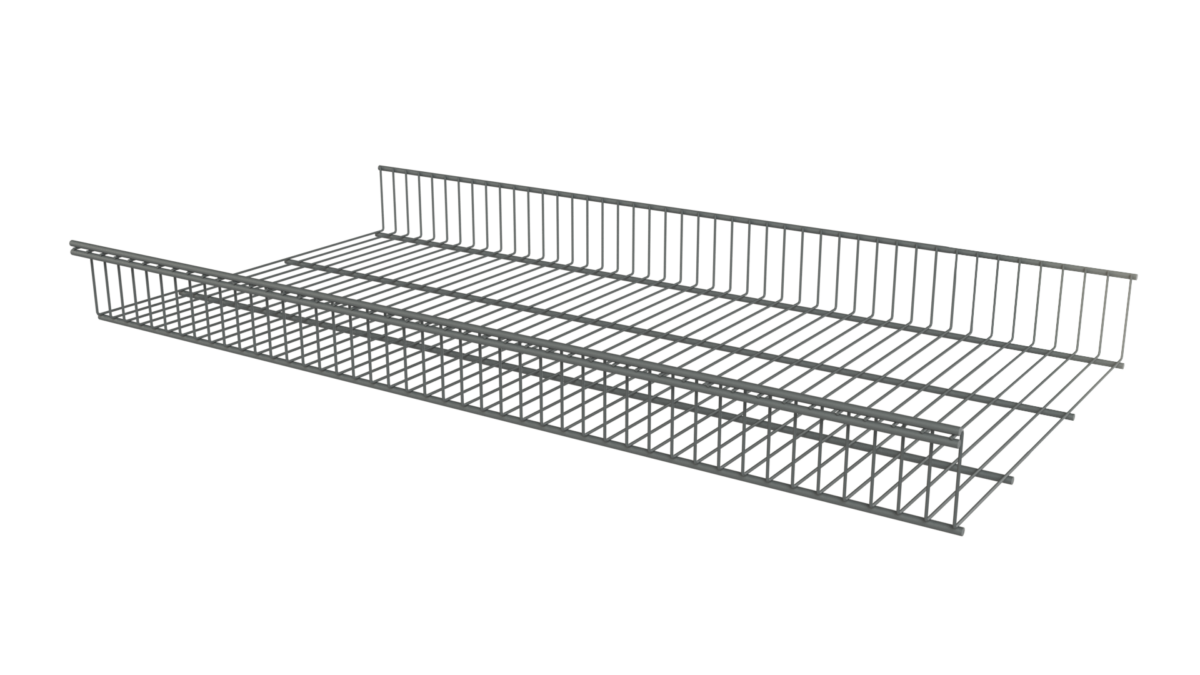 Корзина стационарная 903*440*85 серебристая